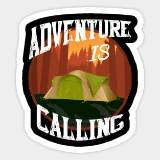 Adventure Is Calling - Camping Campers Sticker